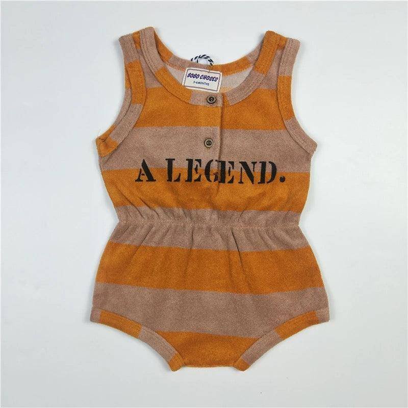 Baby Girl Striped Legend Romper