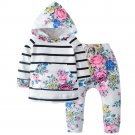 Baby Girls Hoodie Sets Tops Flower Pant