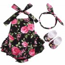 Baby Girls Sets Headband Shoe Romper