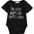 Baby I'm Cute Mom's Hot Dad's Lucky Romper