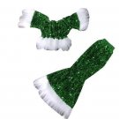 Baby Kid Girls Sequined Hairy Elastic Christmas Outfit