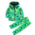 Boys Girls Hoddie Raincoat Waterproof Set