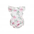 Casual Baby Girl Ruffles Backless Romper