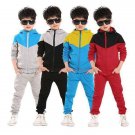 Casual Boys Tops Tracksuit Hooded Coat Long Pants