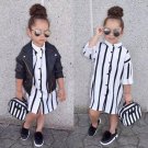 Casual Girls Striped Collar Button Clothes