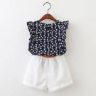 Casual Girls Summer Flower T Shirt Shorts