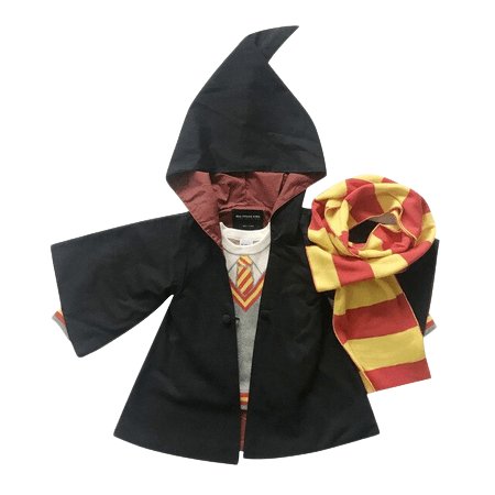 Children Wizard Sweater Cloak Scarf Robe Costume