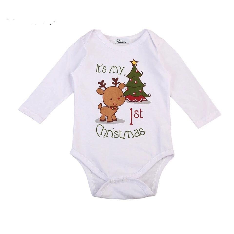 Christmas Baby Boy Girl Romper Jumpsuit Dear Clothes