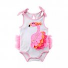Cute Baby Girl Sleeveless Peacock Bodysuit