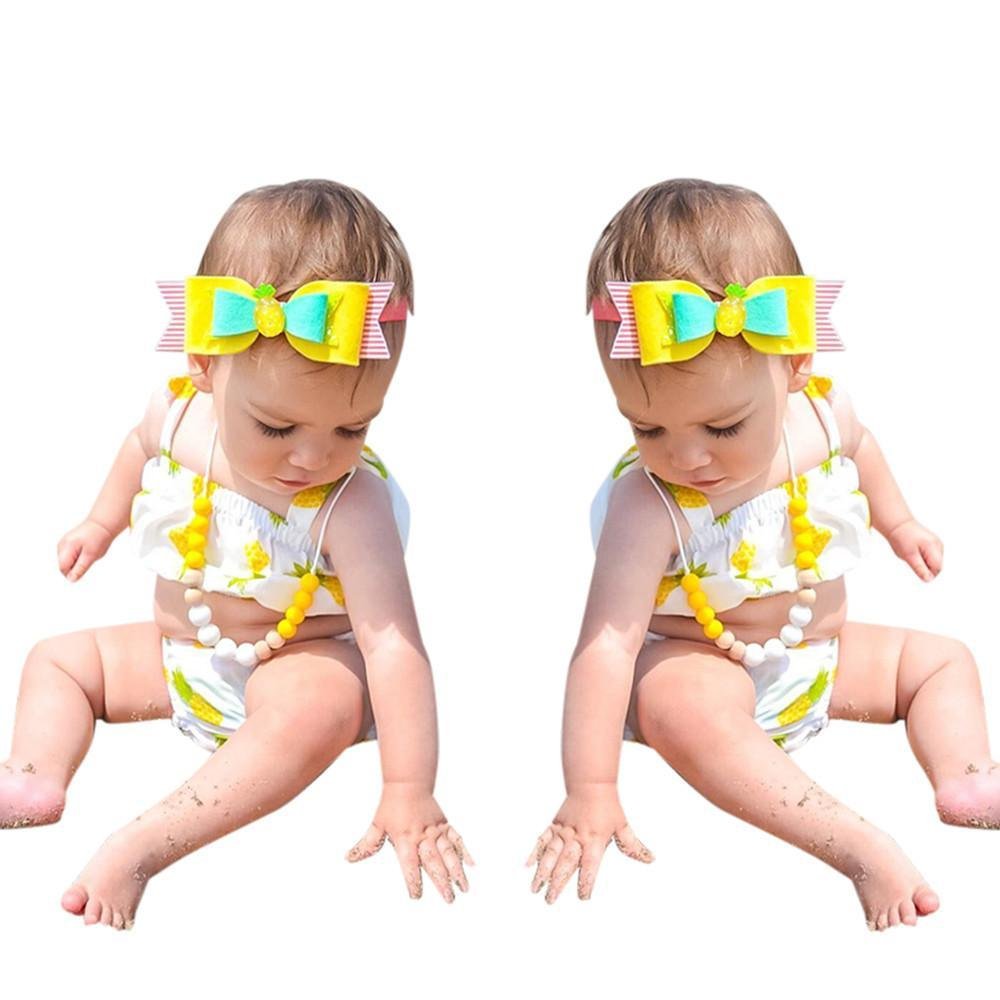 Cute Baby Girl Swimming Pineapple Swimsuit