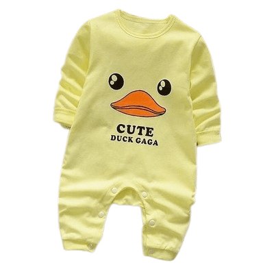 Baby Boy Cartoon Romper Long Sleeve Cotton Striped Jumpsuit