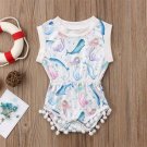 Cute Summer Baby Girls Elastic Jumpsuit