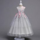 Embroidered sleeveless princess birthday party dress