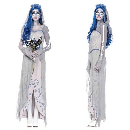 Corpse Bride Halloween Costume for Women Cosplay Dress Set