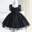 ElegantTulle Party Dress for Girls with Bow Straps & Beading