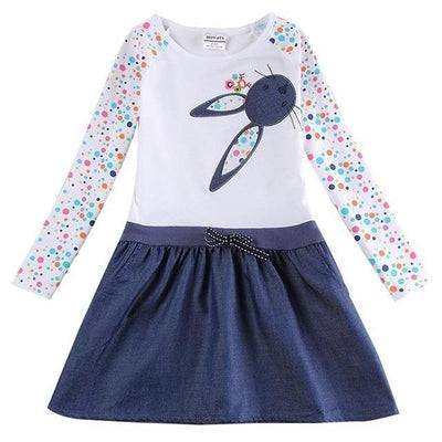Floral Long Sleeve Girls Novelty Dress