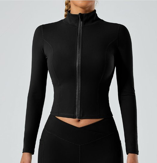 Women Top Zip-Up Long Sleeve Sports Jacket Slim Fit Activewear