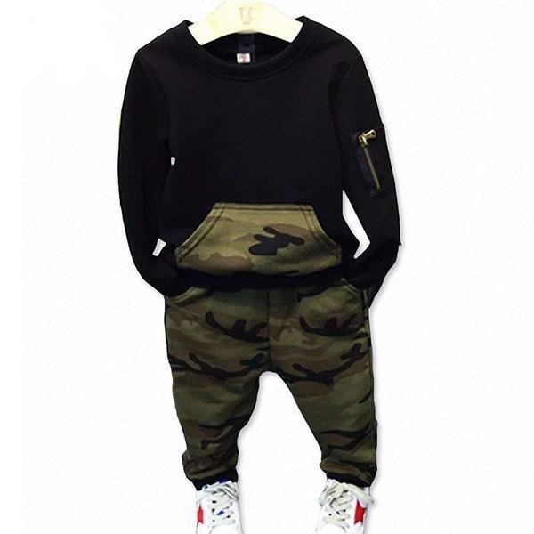 Full Sleeve Shirt Pant Youth Camo Outfit