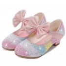 Sparkly Girls' Glitter Bow Dress Shoes Colorful Party Flats