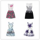 Girls Summer Butterfly Fish Floral Sleeveless Dress