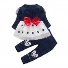 Girls Tops Bowknot Rabbit Panda Pants Outfit