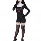 Halloween Nun Religious Bodysuit Women Costume