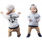 Infant Boy Grey Sweater Khaki Pant Outfit