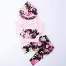 Infant Floral Girls Hoodies Tops Pant Clothes