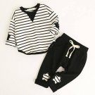 Kid Boys Sport suits Bowtie Shirt Pants Outfit
