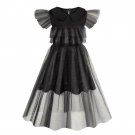 Kids Morticia Wednesday Addams Cosplay Costume