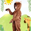 Kids Brown Monkey Costume Animal Jumpsuit with Hood
