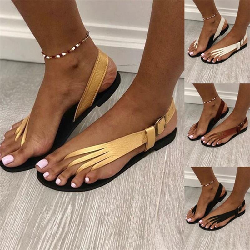 Women's Open Toe Flat Slingback Sandals
