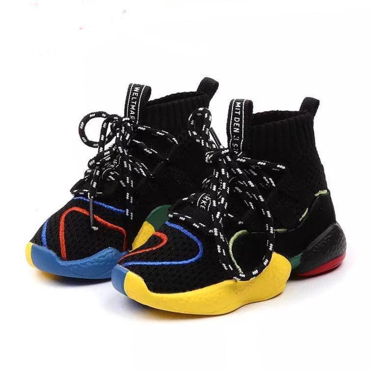 Little Kid Boys Girls High Top Knit Boots Sneakers