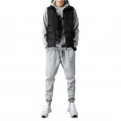 Men’s 3-Piece Casual Tracksuit Set with Hoodie Joggers & Vest