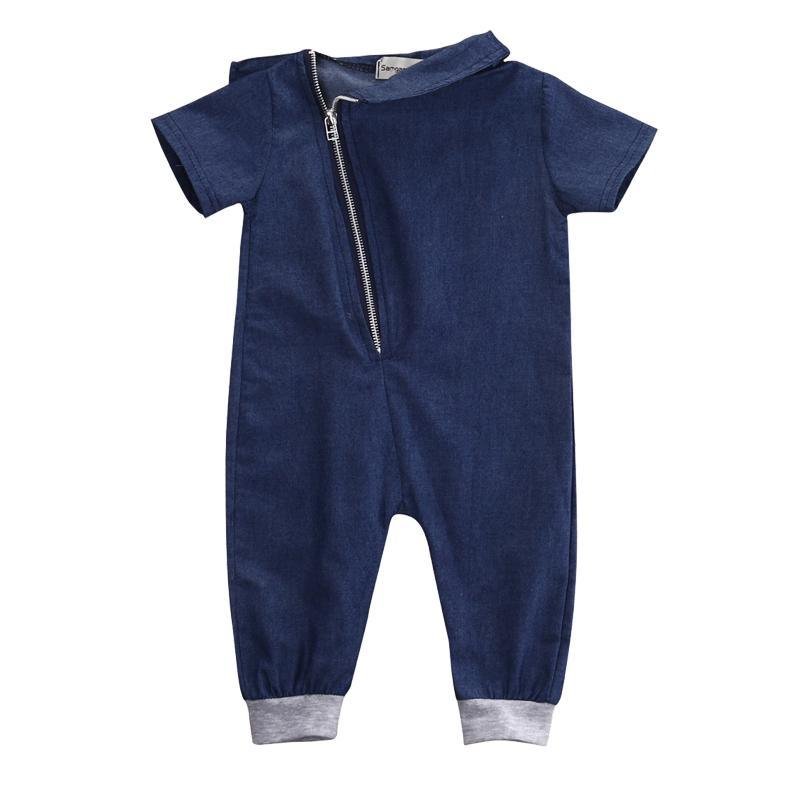 New Denim Baby Boys Short Sleeve Romper Jumpsuit Clothing