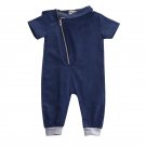 New Denim Baby Boys Short Sleeve Romper Jumpsuit Clothing