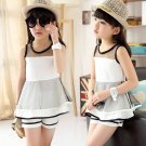 New Fashion Children's Clothing Net Veil T-Shirts Pants