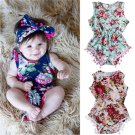 Newborn Baby Girls Floral Jumpsuit