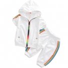 Newborn Toddler Unisex Sportwear Short Sleeve Hooded Clothes