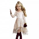 Princess Girls Solid Tassel Dress