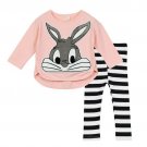 Princess Rabbit Sweater Stripe Pant Suit Outfit