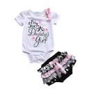 Short Sleeve I'm Such A Daddy Girl Pant Ruffles Bodysuit
