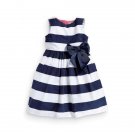 Sleeveless Kids Girls One Piece Striped Bow Tutu Dress