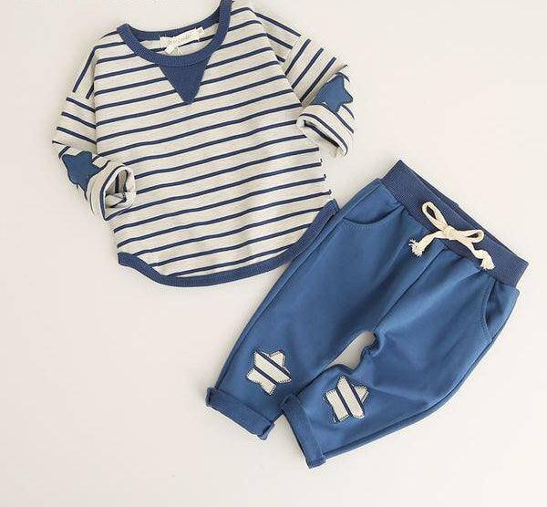 Stylish Long Sleeve Appliqu&Atilde;&copy; T Shirt Pants Clothing