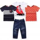 Summer Boys Short Sleeve Denim Pants Clothing