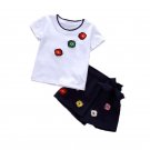 Summer Girls Flower Tops Shorts Tracksuit Clothes