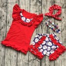 Summer Girls Kid Ruffles Cotton Outfit