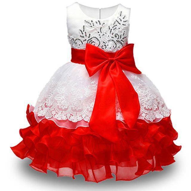 Summer girls party  flower ball gowns dress