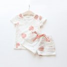 Summer Girls Short Sleeve Heart Shirt Shorts Clothes