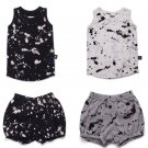 Summer Kid Splash Paint Palm Boys T Shirt Clothes